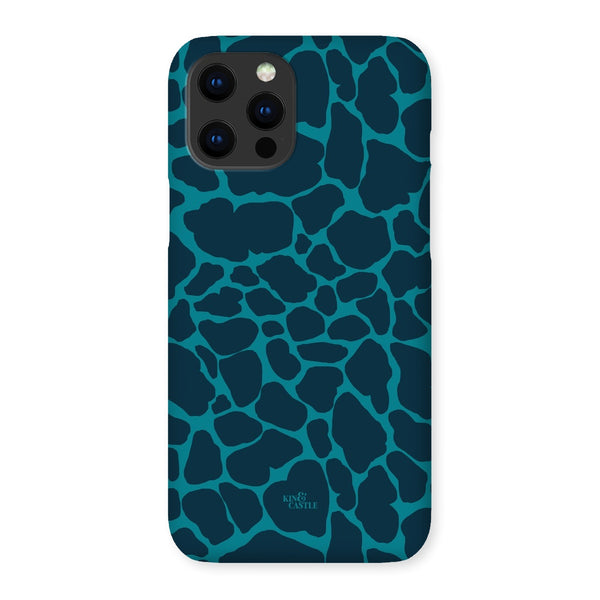 Blue & Teal Giraffe Print Snap Phone Case