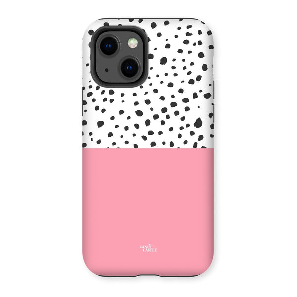 Pink & Graphite Animal Spots Tough Phone Case