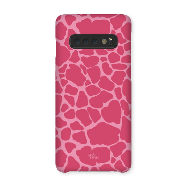 Raspberry Pink Giraffe Print Snap Phone Case