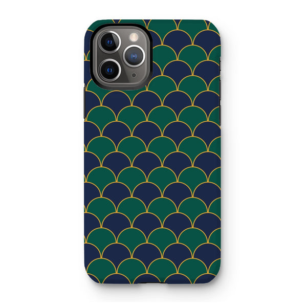 Blue & Green Geo Waves Tough Phone Case