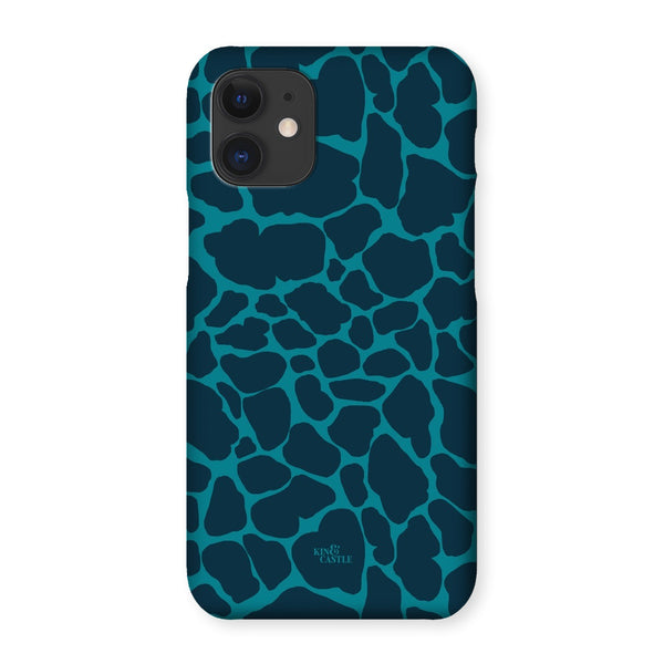 Blue & Teal Giraffe Print Snap Phone Case