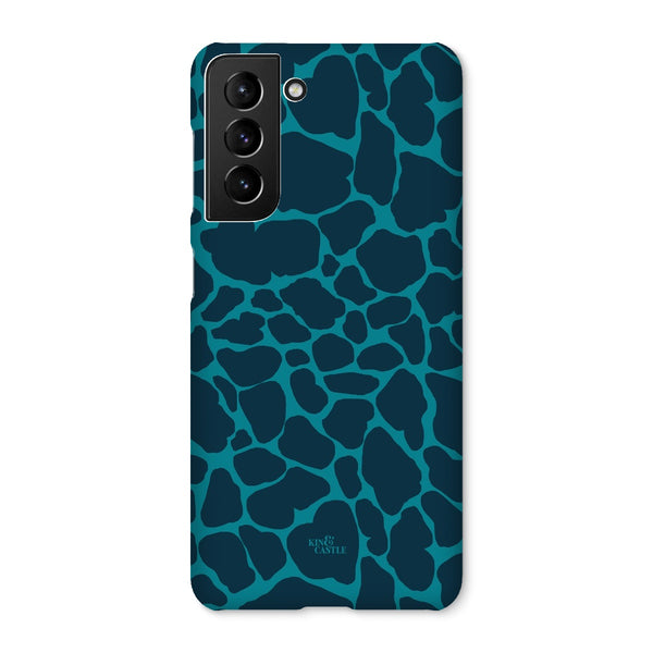 Blue & Teal Giraffe Print Snap Phone Case