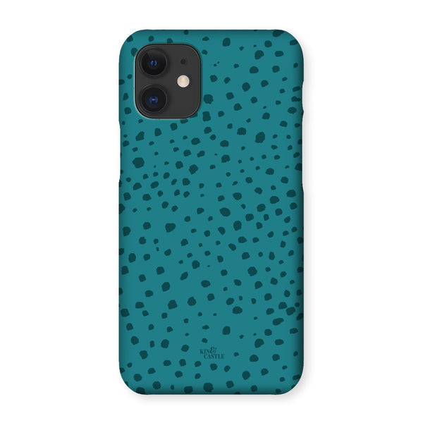 Teal Animal Spots Snap Phone Case