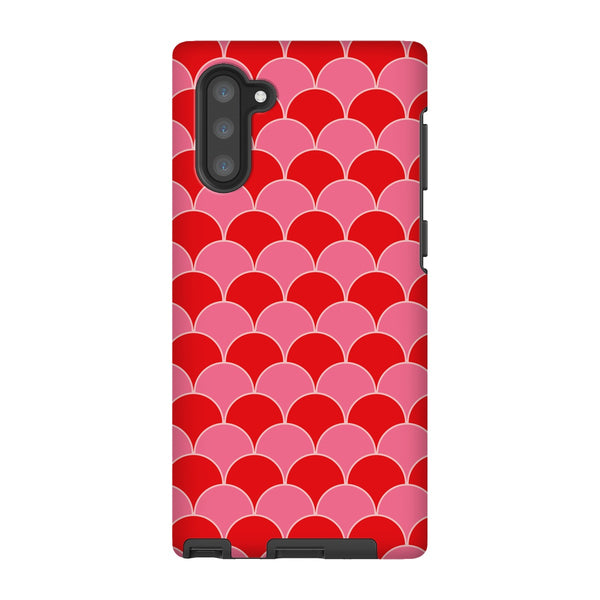 Red & Pink Geo Waves Tough Phone Case