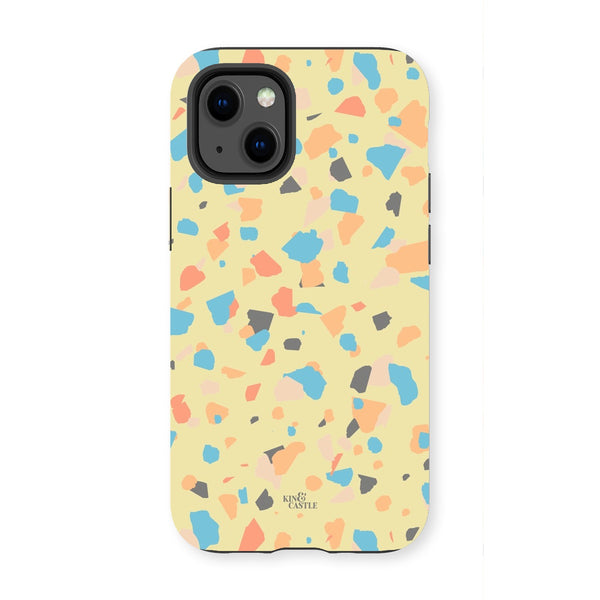 Yellow, Peach & Blue Terrazzo Tough Phone Case