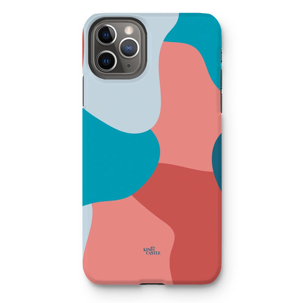 Blue, Red & Pink Abstract Tough Phone Case