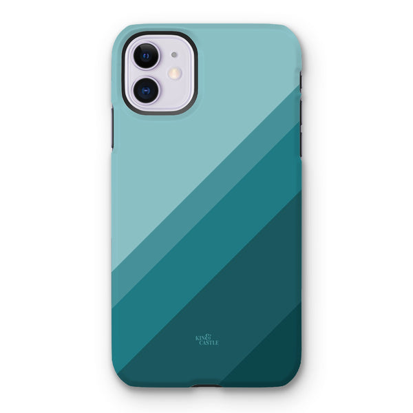 Teal Geometric Stripe Tough Phone Case