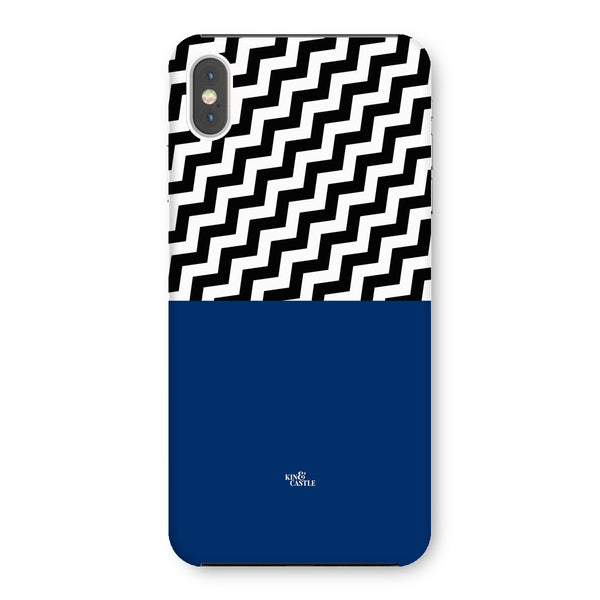 Geometric Zig Zag & Navy Blue Snap Phone Case