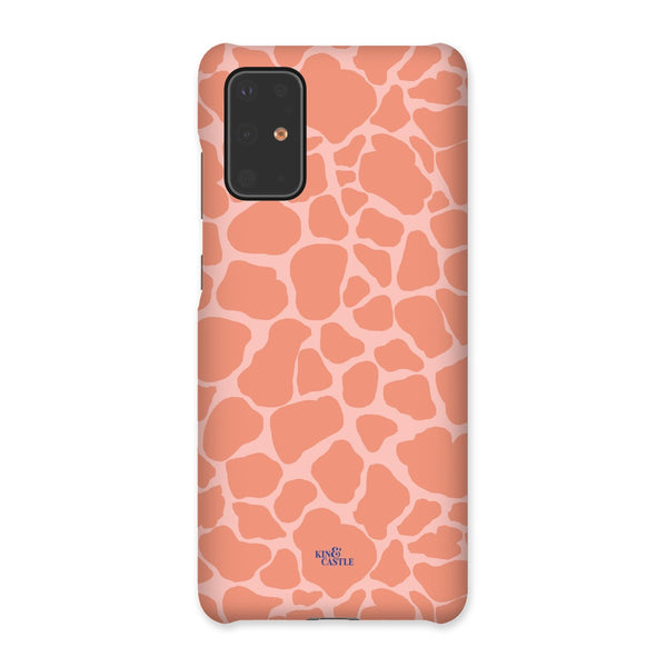 Peach Giraffe Print Snap Phone Case