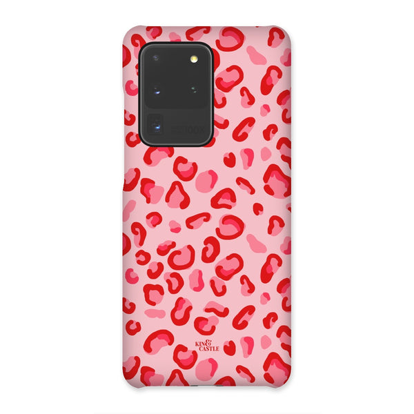 Red & Pink Leopard Print Snap Phone Case