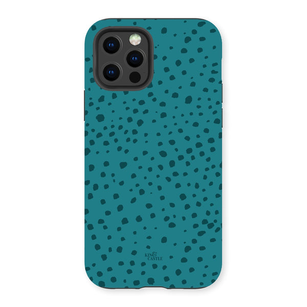 Teal Animal Spots Tough Phone Case