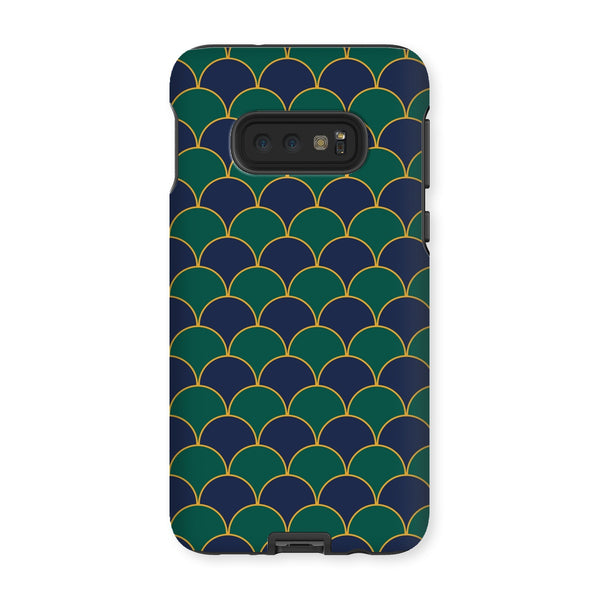 Blue & Green Geo Waves Tough Phone Case
