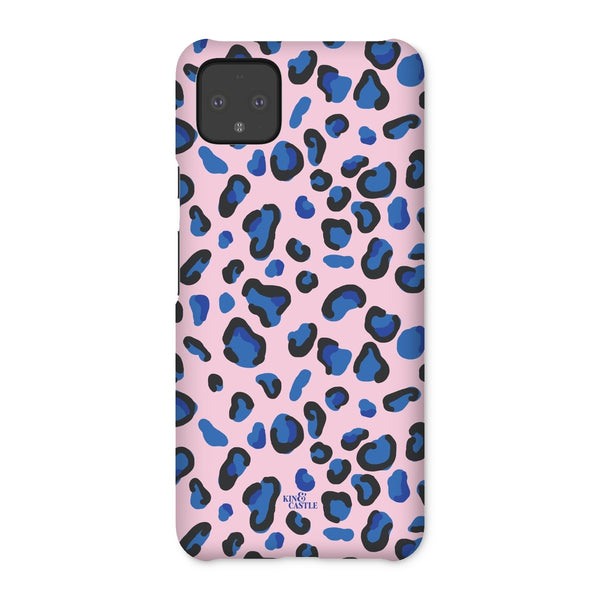 Pink & Blue Leopard Print Snap Phone Case