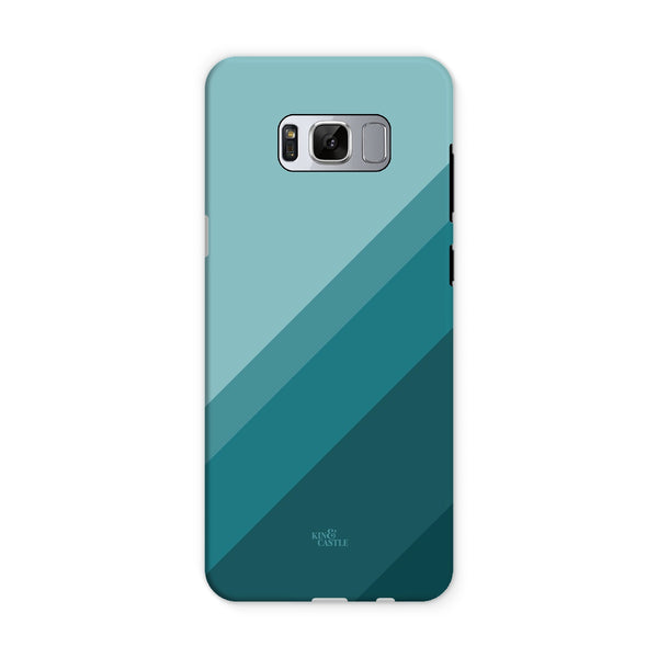 Teal Geometric Stripe Tough Phone Case