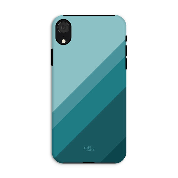 Teal Geometric Stripe Tough Phone Case