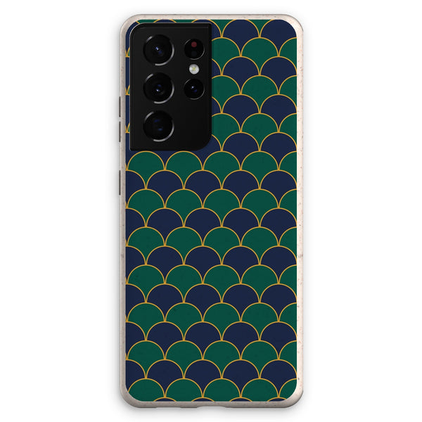 Blue & Green Geo Waves Eco Phone Case