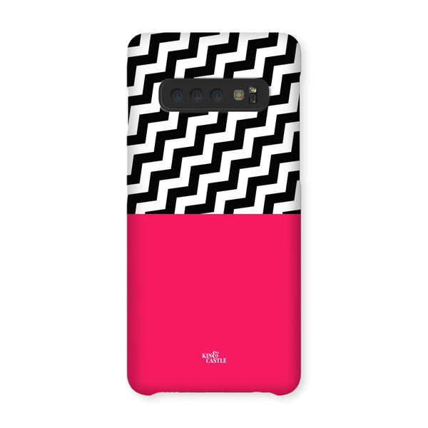 Geometric Zig Zag & Hot Pink Snap Phone Case
