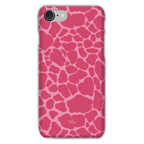 Raspberry Pink Giraffe Print Snap Phone Case