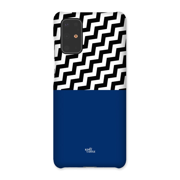 Geometric Zig Zag & Navy Blue Snap Phone Case