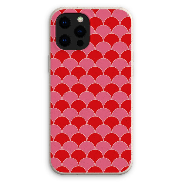 Red & Pink Geo Waves Eco Phone Case