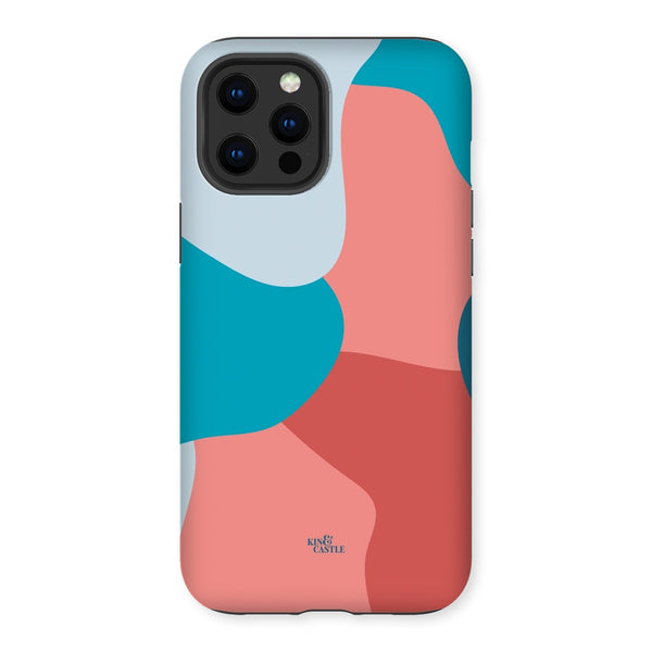 Blue, Red & Pink Abstract Tough Phone Case