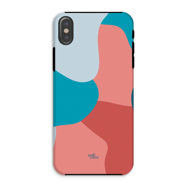 Blue, Red & Pink Abstract Tough Phone Case