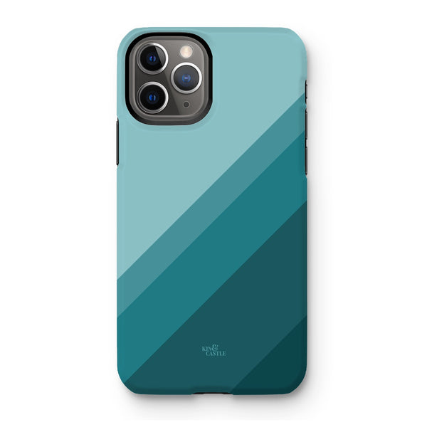 Teal Geometric Stripe Tough Phone Case