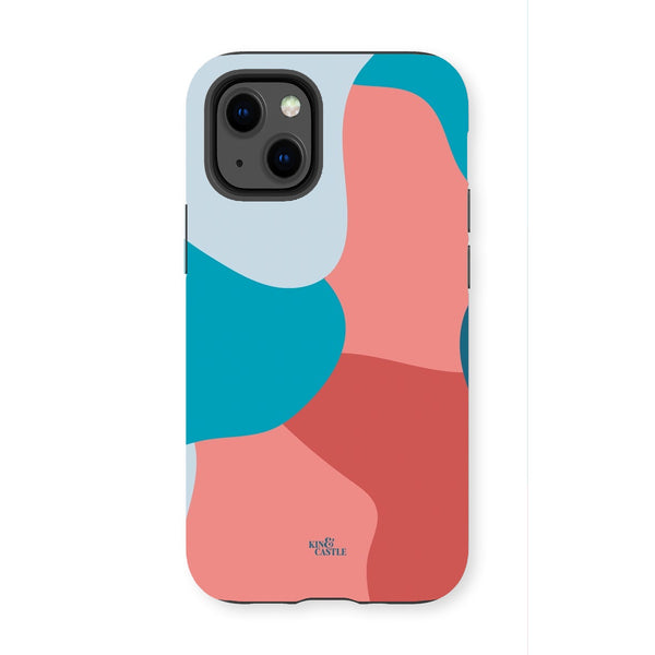Blue, Red & Pink Abstract Tough Phone Case