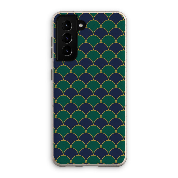Blue & Green Geo Waves Eco Phone Case