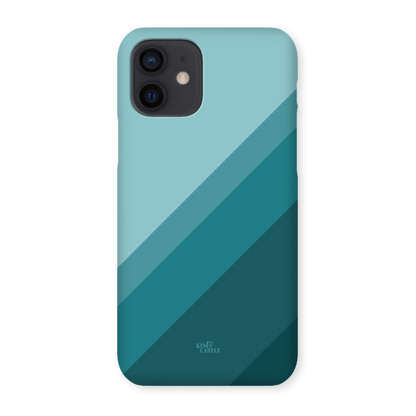 Teal Geometric Stripe Snap Phone Case