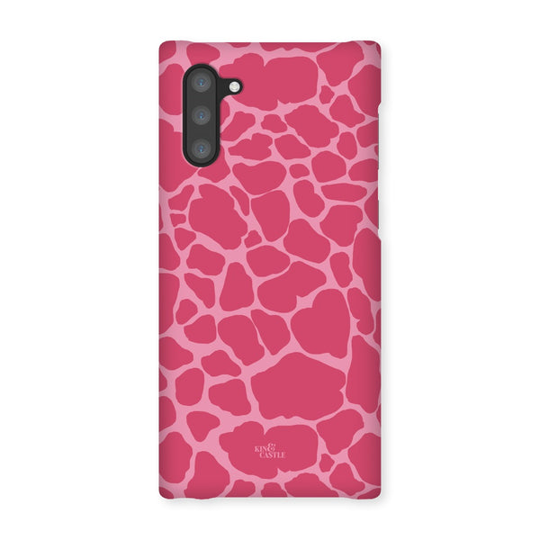 Raspberry Pink Giraffe Print Snap Phone Case