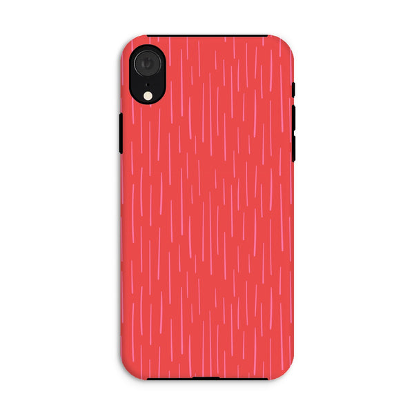 Pink & Bright Red Dash Tough Phone Case