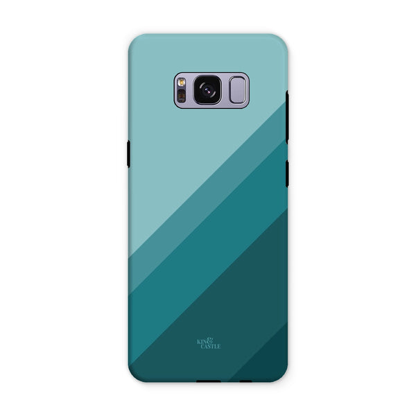 Teal Geometric Stripe Tough Phone Case
