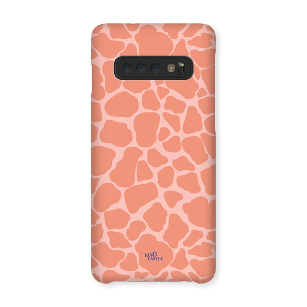 Peach Giraffe Print Snap Phone Case