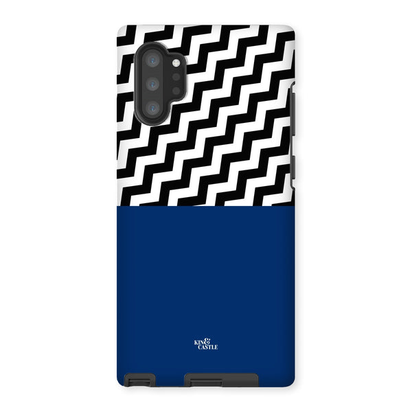 Geometric Zig Zag & Navy Blue Tough Phone Case