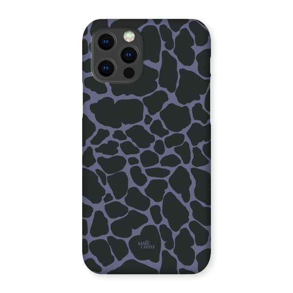 Purple & Charcoal Giraffe Print Snap Phone Case