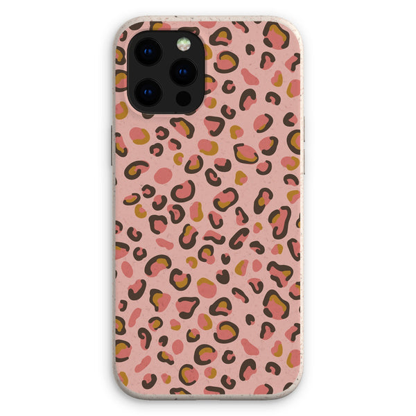 Rose Pink Leopard Print Eco Phone Case