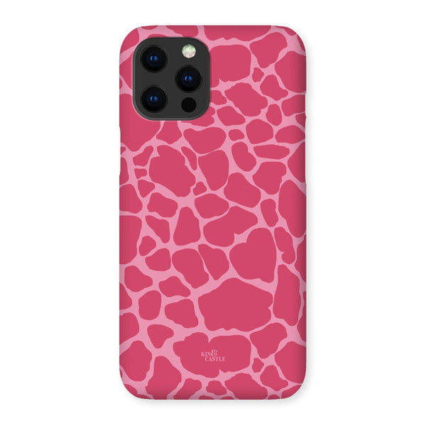 Raspberry Pink Giraffe Print Snap Phone Case