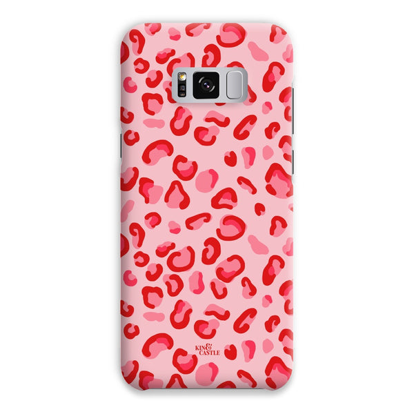 Red & Pink Leopard Print Snap Phone Case