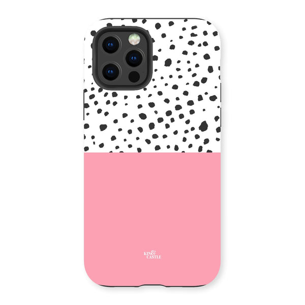 Pink & Graphite Animal Spots Tough Phone Case
