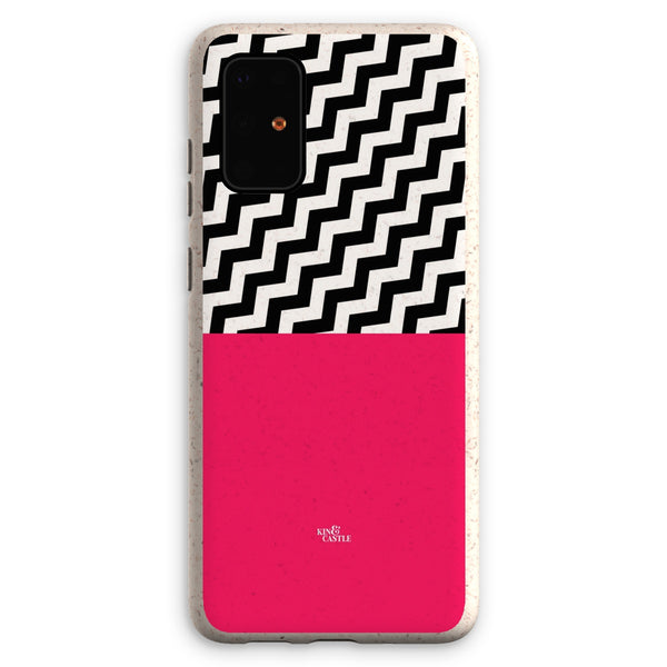 Geometric Zig Zag & Hot Pink Eco Phone Case