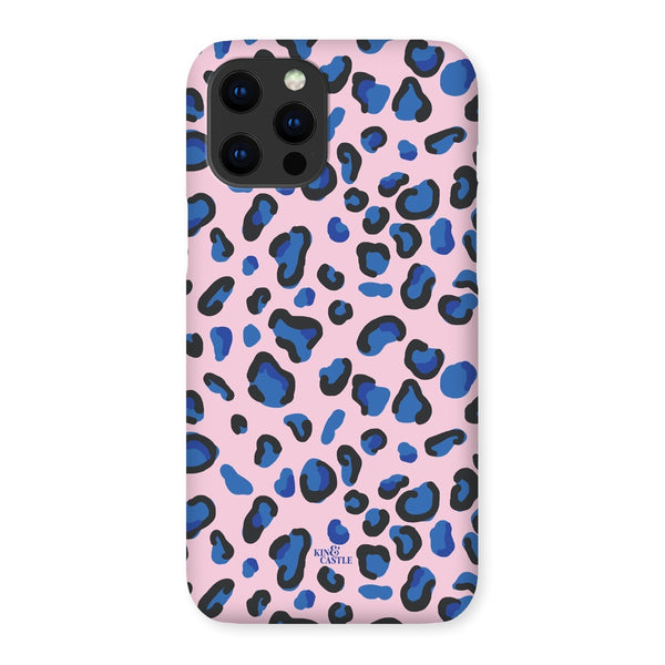 Pink & Blue Leopard Print Snap Phone Case