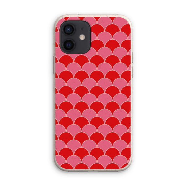 Red & Pink Geo Waves Eco Phone Case