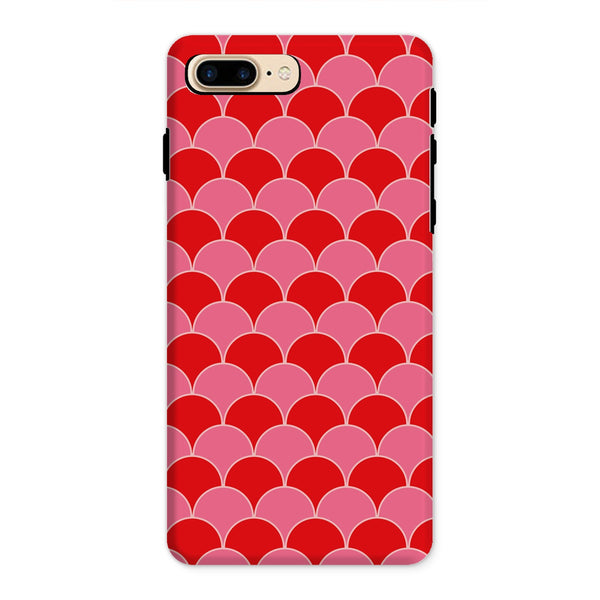 Red & Pink Geo Waves Tough Phone Case