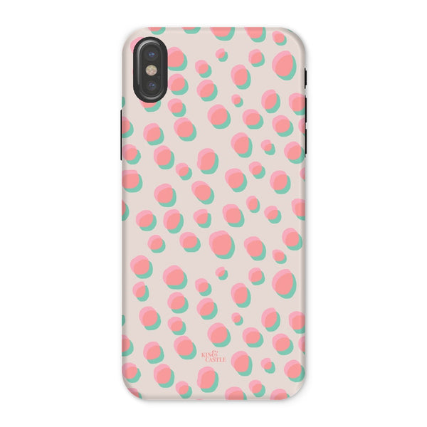 Coral & Mint Pastel Dots Tough Phone Case