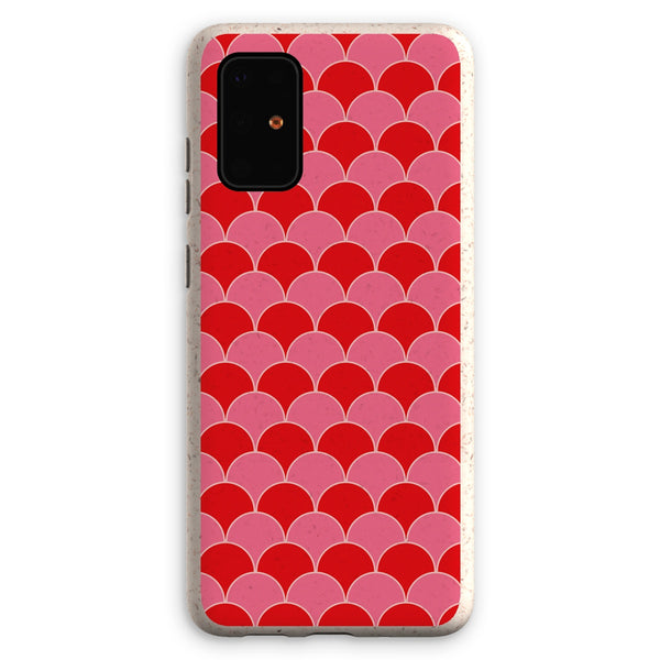 Red & Pink Geo Waves Eco Phone Case