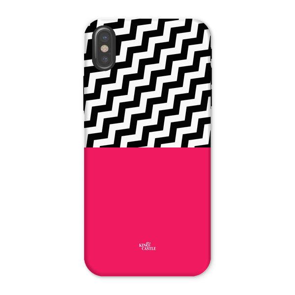 Geometric Zig Zag & Hot Pink Tough Phone Case