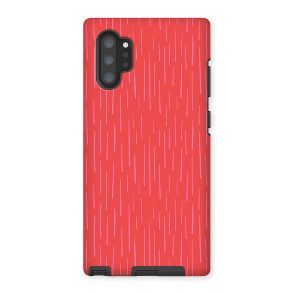 Pink & Bright Red Dash Tough Phone Case