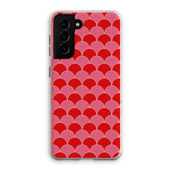 Red & Pink Geo Waves Eco Phone Case