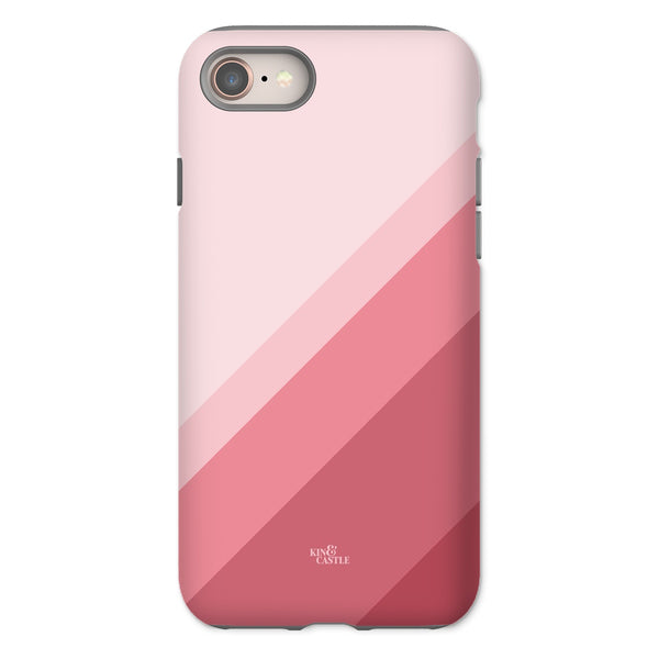 Pink Geometric Stripe Tough Phone Case